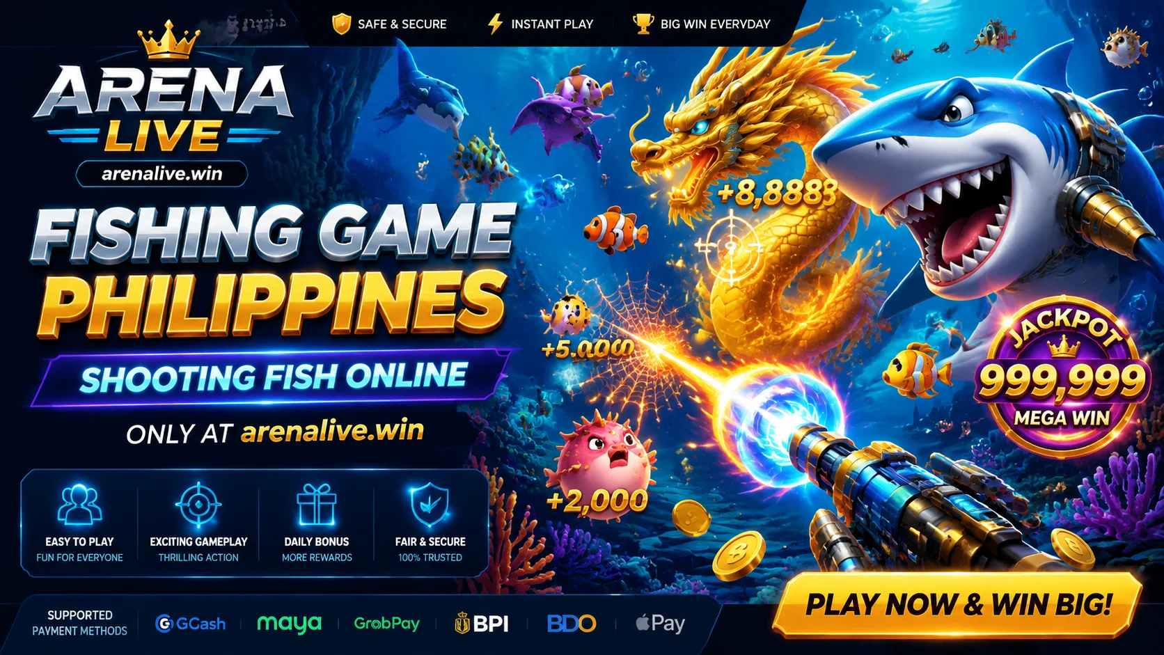 Fishing games at shooting fish online sa arenalive.win