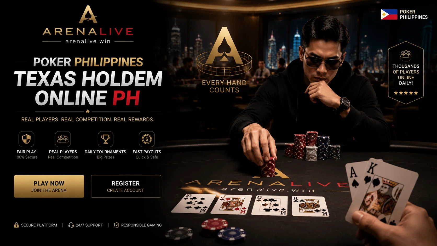 Arenalive poker Philippines banner